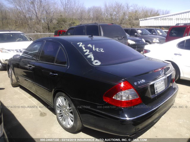 WDBUF56X87B133734 - 2007 MERCEDES-BENZ E 350 BLACK photo 3