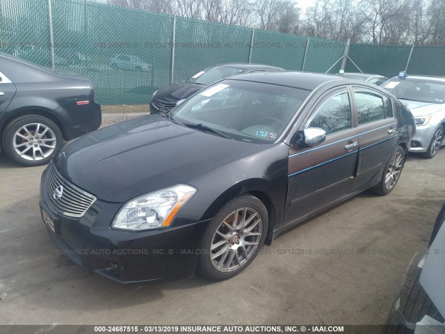 1N4BA41EX7C854256 - 2007 NISSAN MAXIMA SE/SL BLACK photo 2