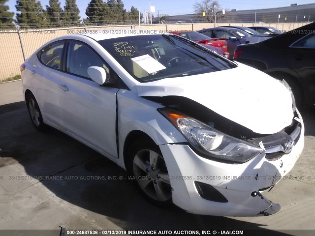 5NPDH4AE1DH263988 - 2013 HYUNDAI ELANTRA GLS/LIMITED WHITE photo 1