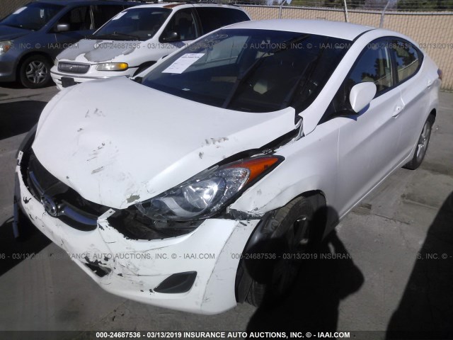 5NPDH4AE1DH263988 - 2013 HYUNDAI ELANTRA GLS/LIMITED WHITE photo 2