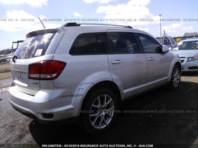 3C4PDCDG7DT567276 - 2013 DODGE JOURNEY CREW SILVER photo 4