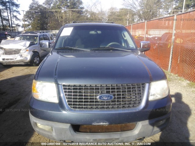 1FMPU16L23LC07949 - 2003 FORD EXPEDITION XLT BLUE photo 6