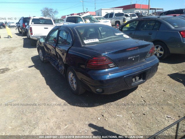 1G2NE52F04M676599 - 2004 PONTIAC GRAND AM SE BLUE photo 3