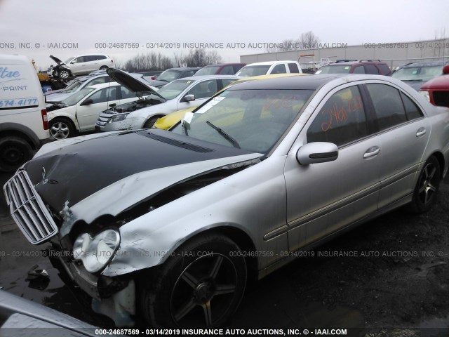 WDBRF81J25F559838 - 2005 MERCEDES-BENZ C 240 4MATIC SILVER photo 2