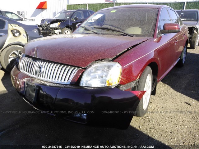 1MEFM40156G615866 - 2006 MERCURY MONTEGO LUXURY MAROON photo 2