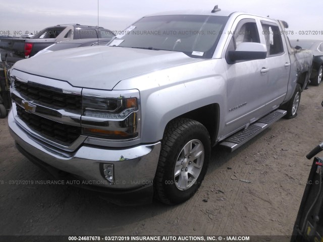 3GCUKREC1HG263608 - 2017 CHEVROLET SILVERADO K1500 LT SILVER photo 2