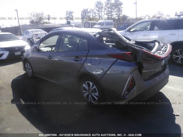 JTDKARFP4H3068116 - 2017 TOYOTA PRIUS PRIME  GRAY photo 3