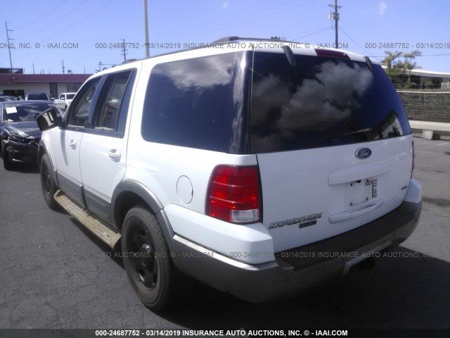 1FMFU17L74LB05204 - 2004 FORD EXPEDITION EDDIE BAUER WHITE photo 3