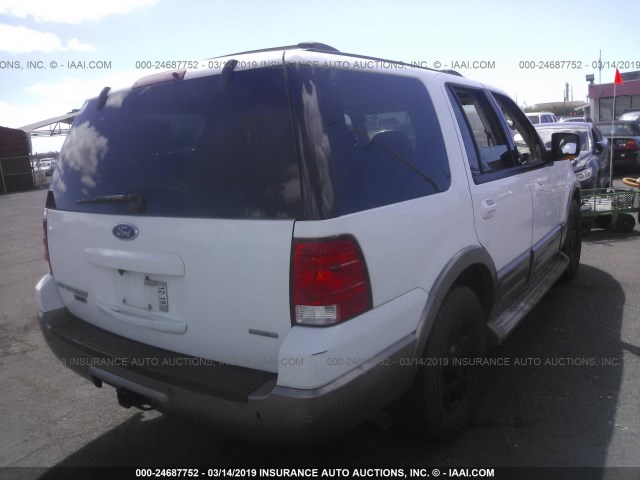 1FMFU17L74LB05204 - 2004 FORD EXPEDITION EDDIE BAUER WHITE photo 4