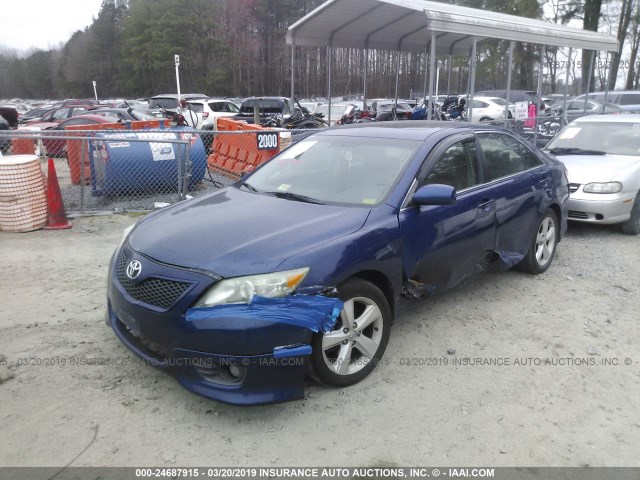 4T1BF3EK7BU634951 - 2011 TOYOTA CAMRY SE/LE/XLE BLUE photo 2