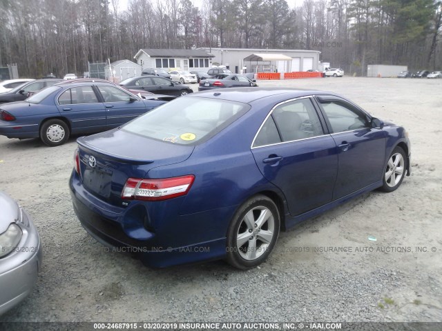 4T1BF3EK7BU634951 - 2011 TOYOTA CAMRY SE/LE/XLE BLUE photo 4
