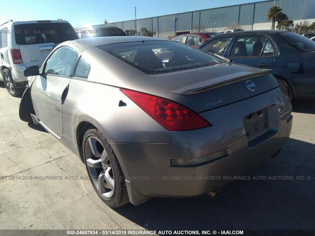 JN1BZ34D27M502625 - 2007 NISSAN 350Z COUPE GRAY photo 3