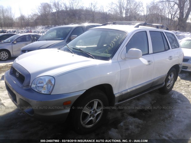 KM8SC73D63U377559 - 2003 HYUNDAI SANTA FE GLS/LX WHITE photo 2