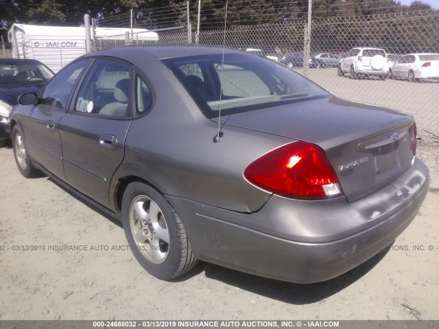 1FAFP55U63G125763 - 2003 FORD TAURUS SES BEIGE photo 3