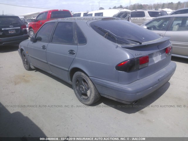 YS3DD58N2X2068763 - 1999 SAAB 9-3 S GRAY photo 3