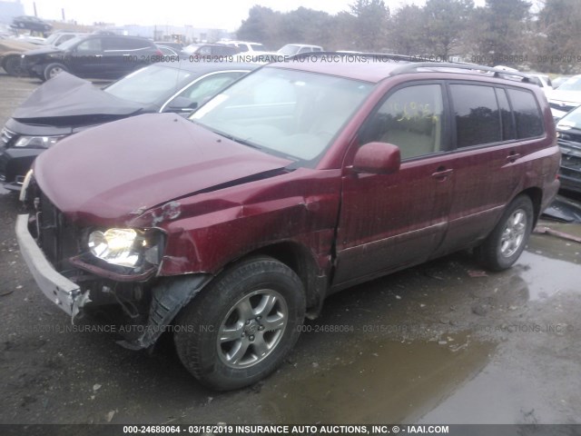 JTEDP21A260111203 - 2006 TOYOTA HIGHLANDER LIMITED RED photo 2