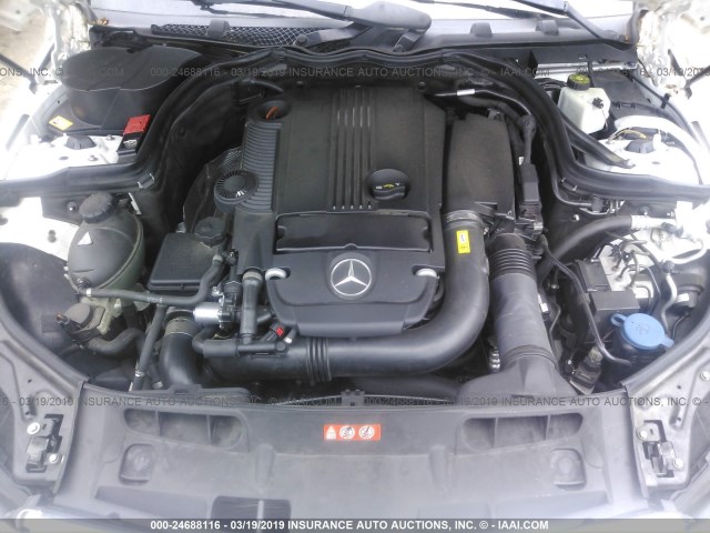 WDDGF4HB4DR270009 - 2013 MERCEDES-BENZ C 250 WHITE photo 10