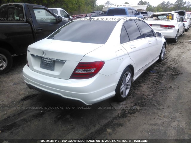 WDDGF4HB4DR270009 - 2013 MERCEDES-BENZ C 250 WHITE photo 4