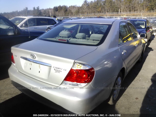 4T1BE32K56U715217 - 2006 TOYOTA CAMRY LE/XLE/SE SILVER photo 4