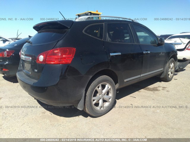 JN8AS5MTXBW161475 - 2011 NISSAN ROGUE S/SV/KROM BLACK photo 4