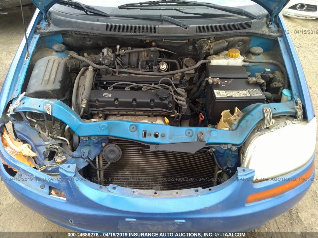 KL1TG62615B344338 - 2005 CHEVROLET AVEO LT BLUE photo 10