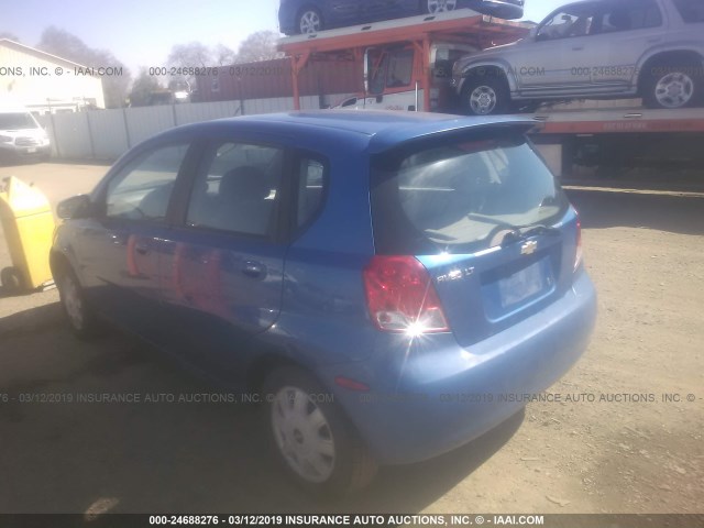 KL1TG62615B344338 - 2005 CHEVROLET AVEO LT BLUE photo 3