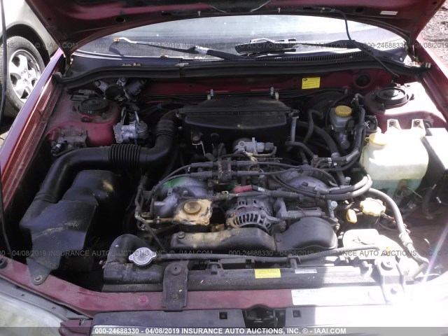 JF1SF65692H711018 - 2002 SUBARU FORESTER S წითელი ფოტო 10