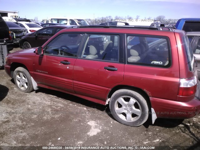 JF1SF65692H711018 - 2002 SUBARU FORESTER S წითელი ფოტო 3