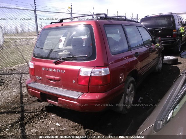 JF1SF65692H711018 - 2002 SUBARU FORESTER S წითელი ფოტო 4