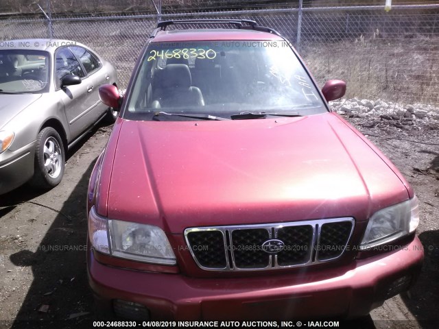 JF1SF65692H711018 - 2002 SUBARU FORESTER S წითელი ფოტო 6