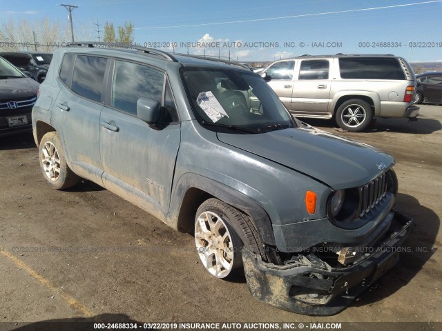 ZACCJABB6HPF42563 - 2017 JEEP RENEGADE LATITUDE Light Blue photo 1