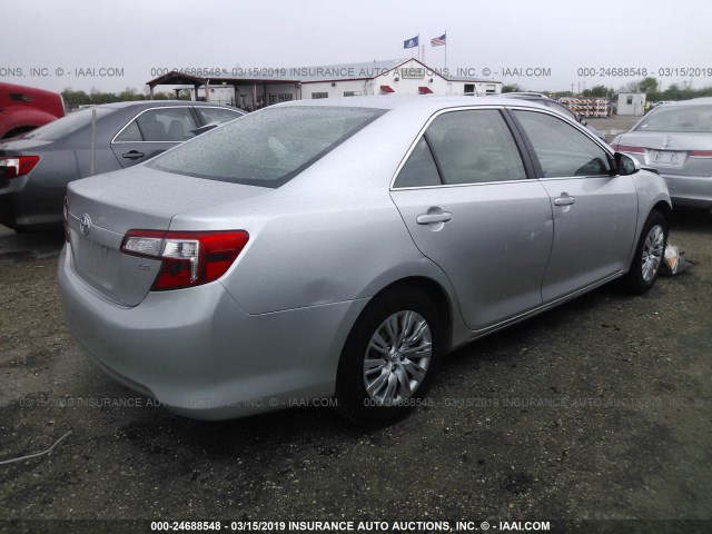4T1BF1FK3CU122625 - 2012 TOYOTA CAMRY SE/LE/XLE SILVER photo 4