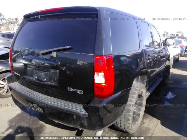 1GNFK13569R179212 - 2009 CHEVROLET TAHOE HYBRID BLACK photo 4