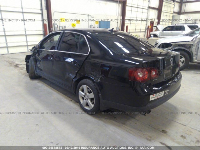 3VWRM71K58M039502 - 2008 VOLKSWAGEN JETTA SE/SEL BLACK photo 3