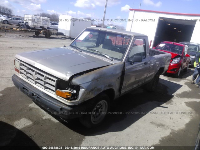 1FTCR10U3NUC17019 - 1992 FORD RANGER TAN photo 2