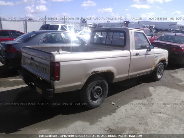 1FTCR10U3NUC17019 - 1992 FORD RANGER TAN photo 4