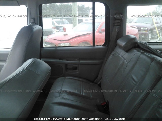 1FMZU83P7YZB91888 - 2000 FORD EXPLORER XLT BLUE photo 8