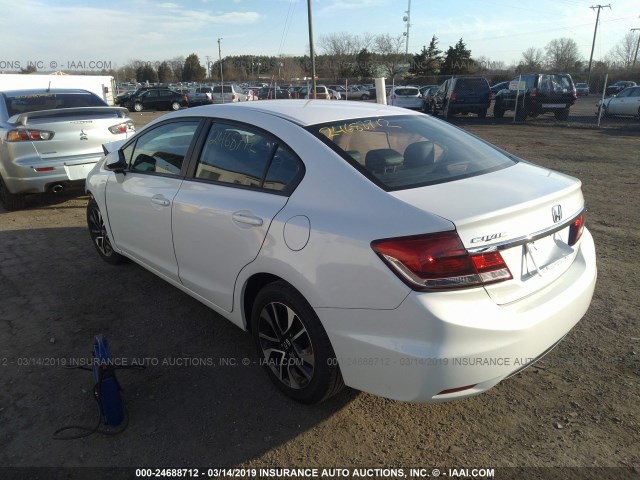 19XFB2F99DE201530 - 2013 HONDA CIVIC EXL WHITE photo 3