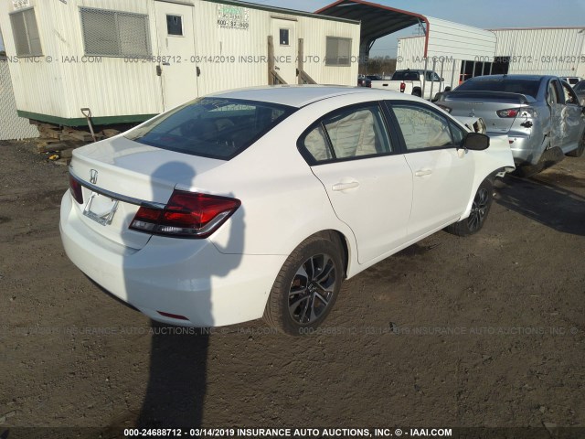 19XFB2F99DE201530 - 2013 HONDA CIVIC EXL WHITE photo 4