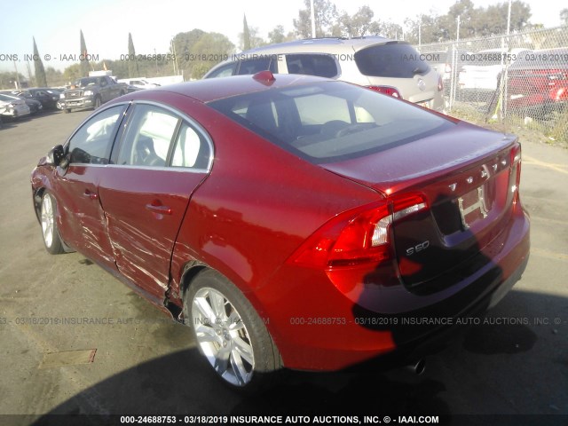 YV1622FS9C2125140 - 2012 VOLVO S60 T5 RED photo 3