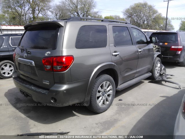 5TDKY5G18CS041216 - 2012 TOYOTA SEQUOIA LIMITED GRAY photo 4