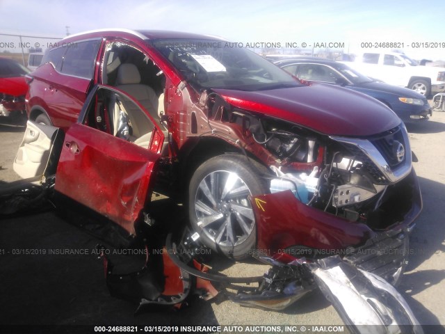 5N1AZ2MH0JN192462 - 2018 NISSAN MURANO S/SL/SV/PLATINUM RED photo 6