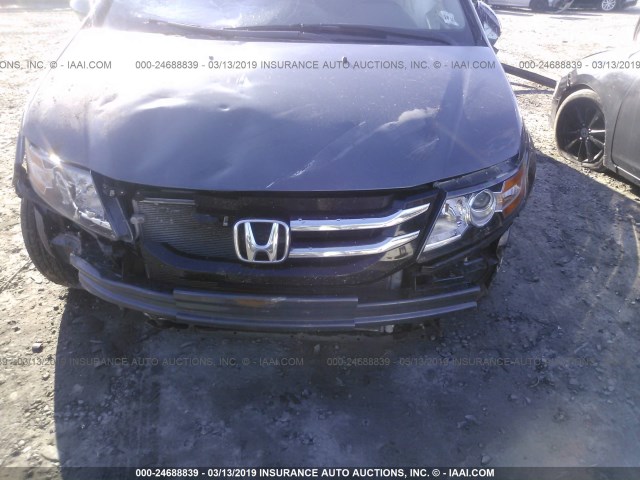 5FNRL5H62EB023101 - 2014 HONDA ODYSSEY EXL GRAY photo 6