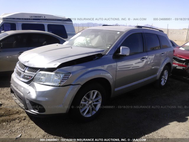 3C4PDCBG1GT167253 - 2016 DODGE JOURNEY SXT SILVER photo 2