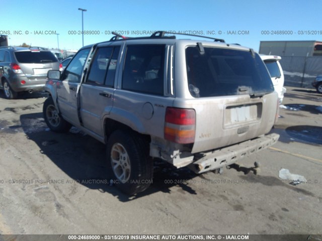 1J4GZ78Y6VC682244 - 1997 JEEP GRAND CHEROKEE LIMITED/ORVIS SILVER photo 3