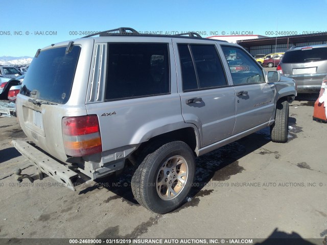 1J4GZ78Y6VC682244 - 1997 JEEP GRAND CHEROKEE LIMITED/ORVIS SILVER photo 4
