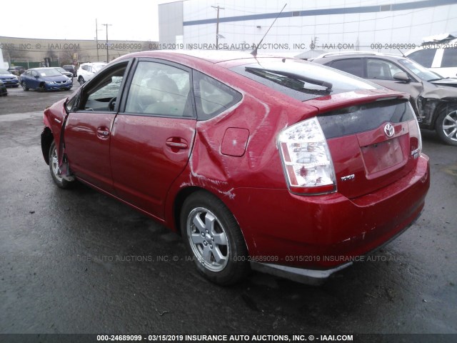 JTDKB20U783455570 - 2008 TOYOTA PRIUS RED photo 3