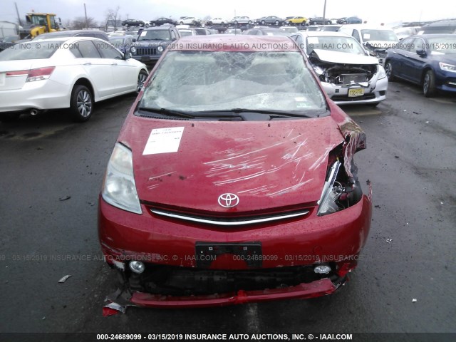 JTDKB20U783455570 - 2008 TOYOTA PRIUS RED photo 6