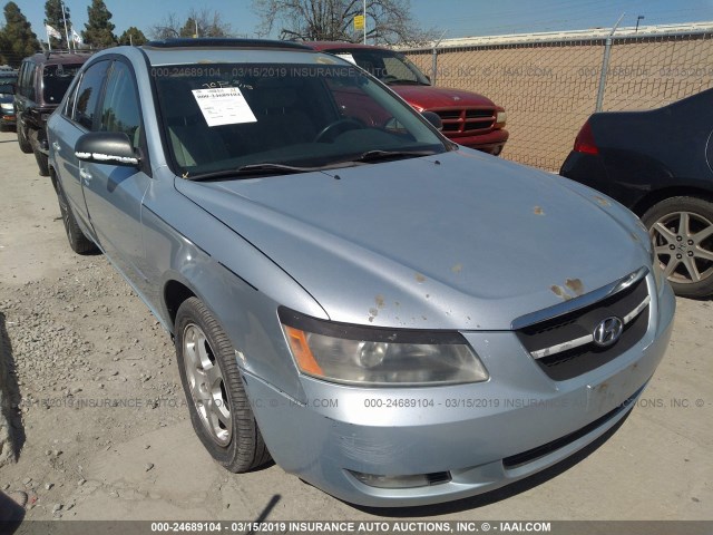 5NPEU46F96H070878 - 2006 HYUNDAI SONATA GLS/LX Light Blue photo 1