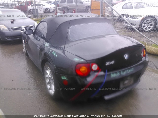 4USBT33433LR64587 - 2003 BMW Z4 2.5 BLACK photo 3